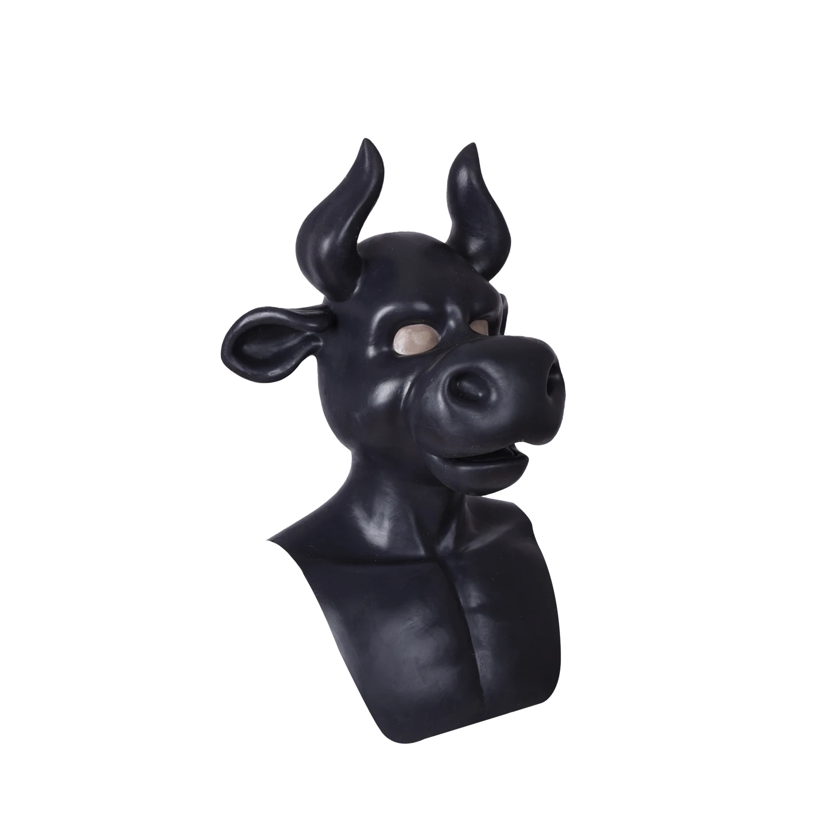 SMITIZEN Silicone Black Milk-producing Cow Mask Cartoon Cow Head for Cosplay Gay