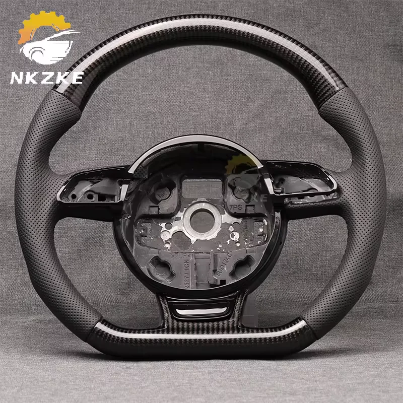 Carbon Fiber Steering Wheel Suitable For Audi A4 B8 A3 8V A5 S3 S4,For 2013-2018 Models, Optional Paddle Shifters Version