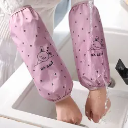 Waterproof Sleeves Women Antifouling Office Sleeves Men Long Work Sleeves Cute Cartoon Kitchen Dishwashing Cleaning Sleeves