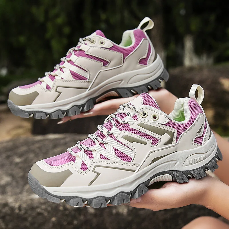 

Couple Hiking Shoes Fashion Lightweight Mesh Sports Casual Outdoor Male Work Trekking Protective Rebound Cushioning Sneakers