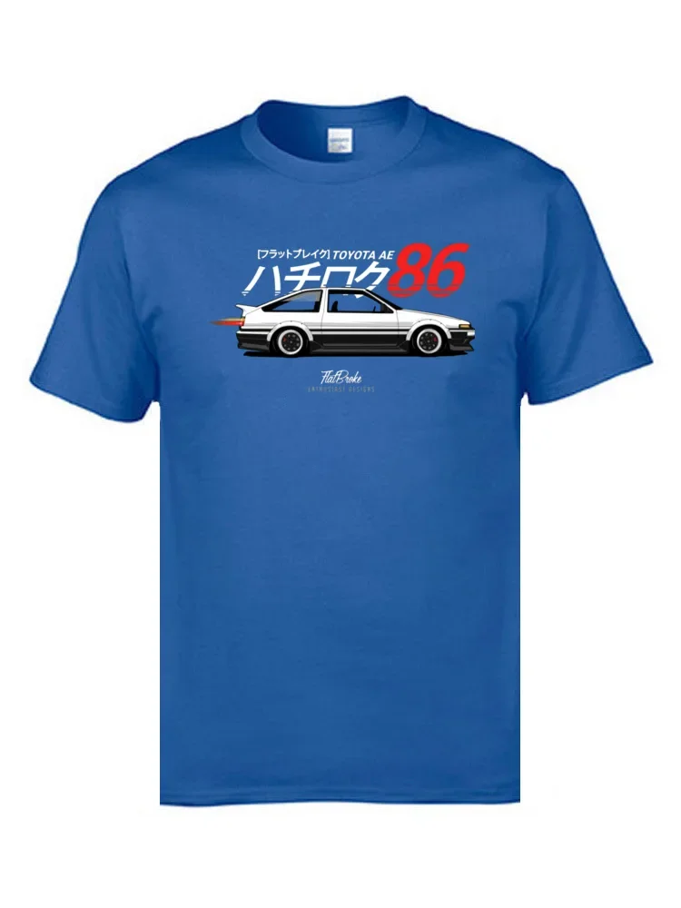 AE86 Initial D JDM Tee GTR Japanese Cars Engine Type T Shirt. Short Sleeve 100% Cotton Casual T-shirts Loose Top Size S-3XL