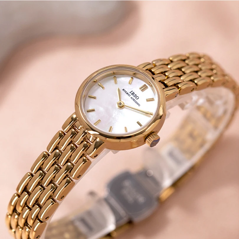 Women Quartz Watch Luxury Clock Gold Sliver Band Dial Vintage Round Dial Orologio Retro Stainless Steel Reloj Ladies Wristwatch