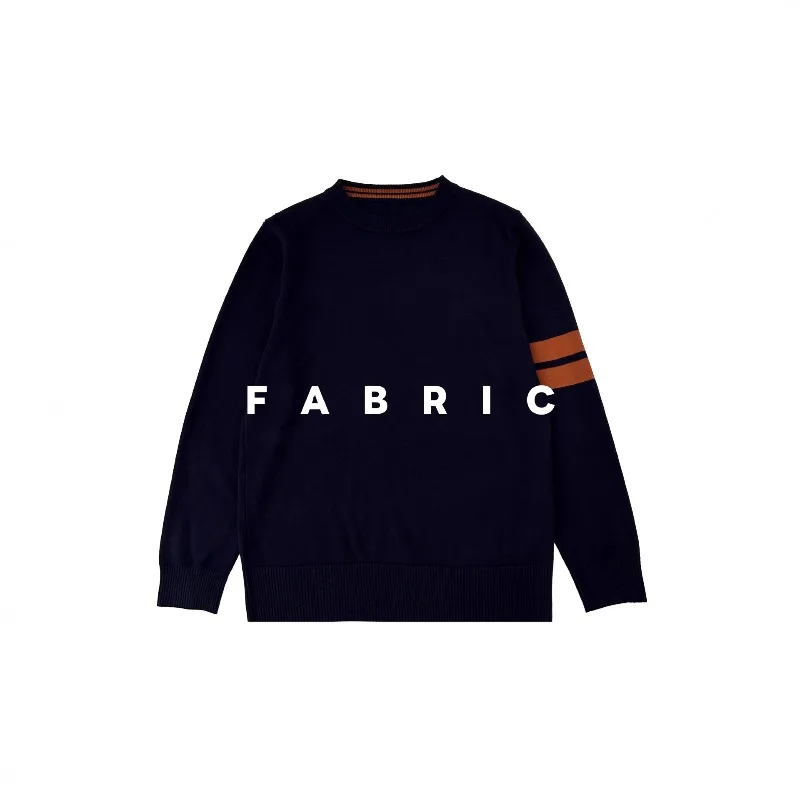 

FABRIC Высококачественная мужская одежда Jeanie, универсальный пуловер с круглым вырезом, модный и простой вязаный свитер для уличного фитнеса