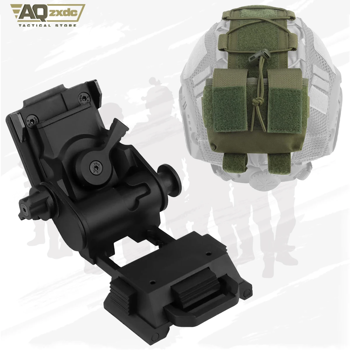 Casco airsoft con raíl y correa barbilla ajustable, protección oídos - imagen 5