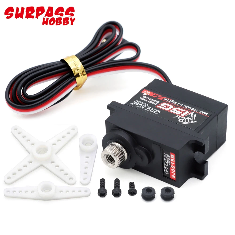 Surpass Hobby SJ0015M 4.8-6.0V 3.6kg/ SJ0015H 6-8.4V 4.5kg Metal Gear Waterproof 15g Digital Servo For RC Airplane/ Car/ Boat