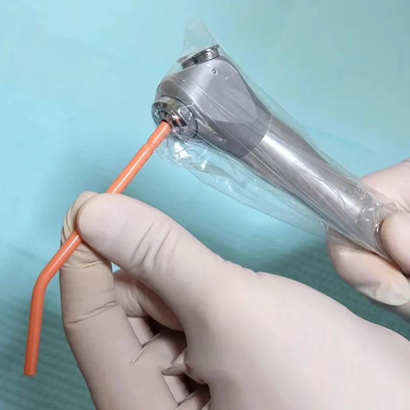 500PCS/Box Disposable Syringe Film dentistry Three Way Syringes Sleeves Protective Handle Film Dental Tools Dentist Material