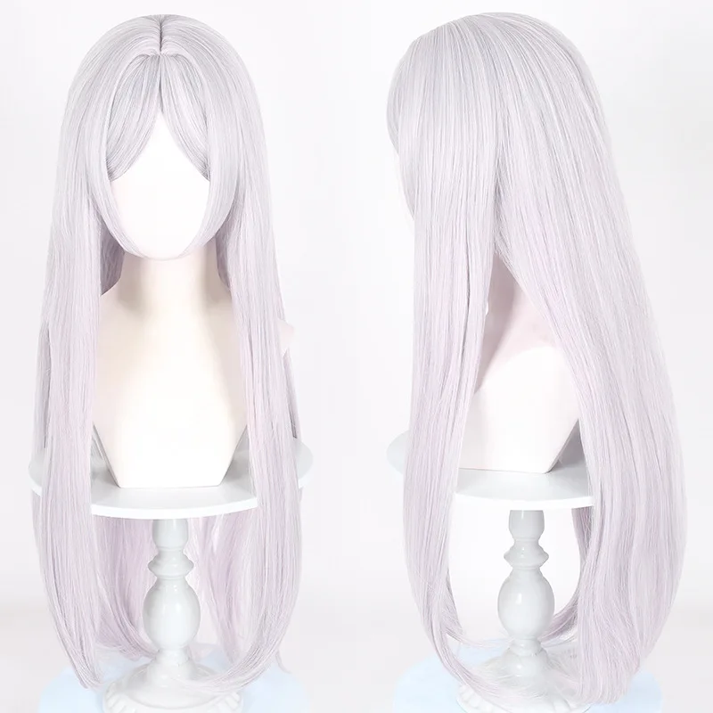 Wig Sintetis Garis Rambut Alami Cosplay Wig Tanpa Lem Bergelombang Panjang untuk Wanita Pesta Anime Serat Tahan Panas