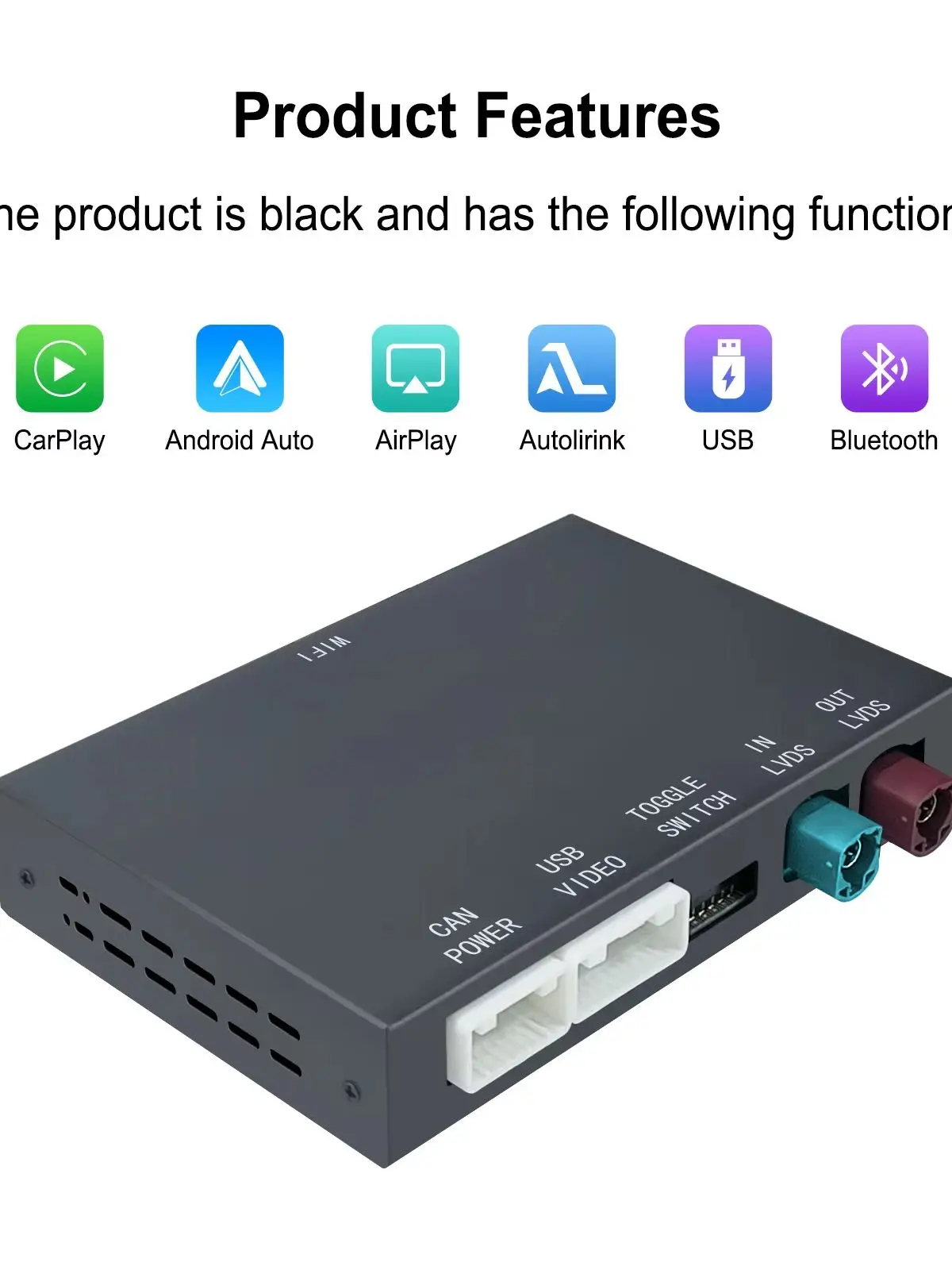 OEM Bildschirm-Upgrade Decoder-Box für BMW CIC-System, Kabelloses CarPlay Android Auto Nachrüstkit Decoder-Box für BMW CIC-System