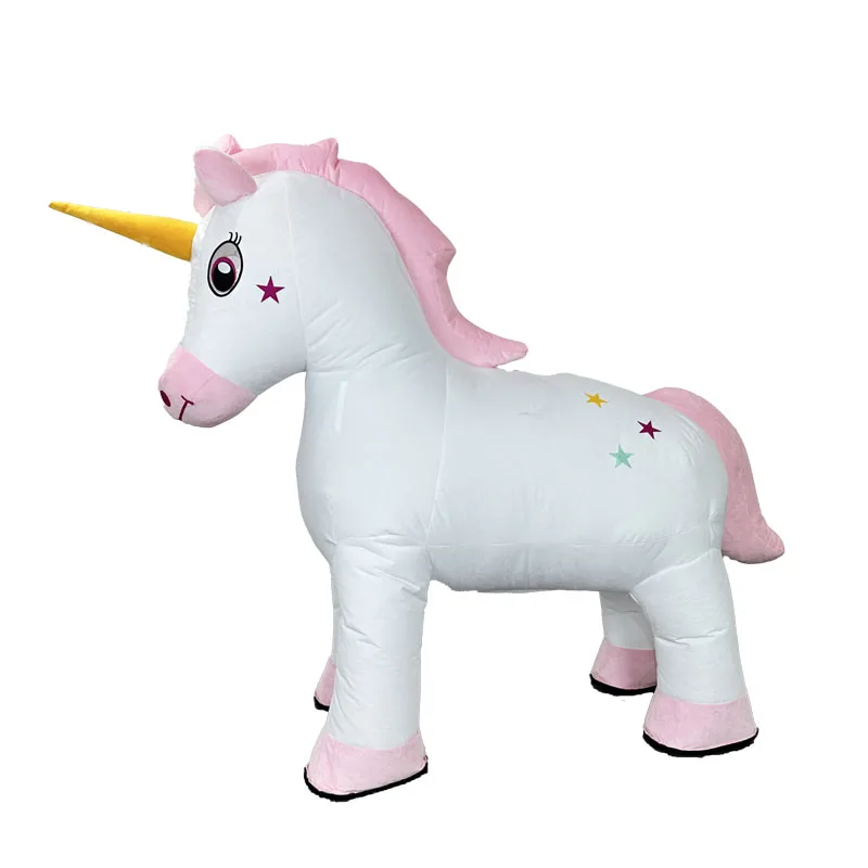

Cartoon Unicorn Plush Inflatable Clothing Adult Men and Women Christmas Party Mascot Carnival Character Cosplay Set
