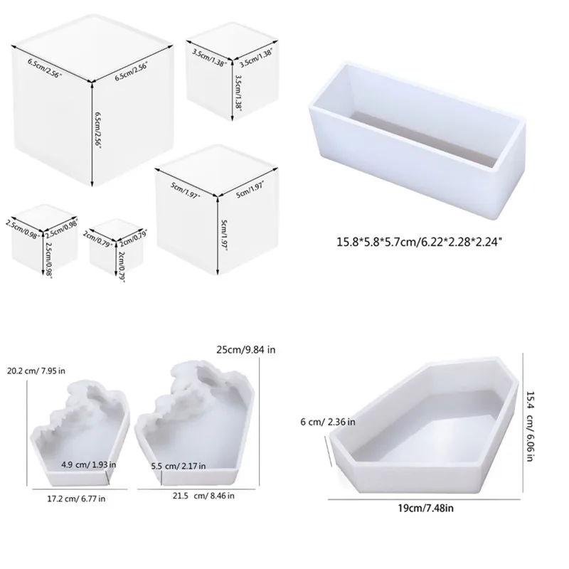 Create Various Sizes Crystal Dropping Crafts Mold Irregular Ornament Mould