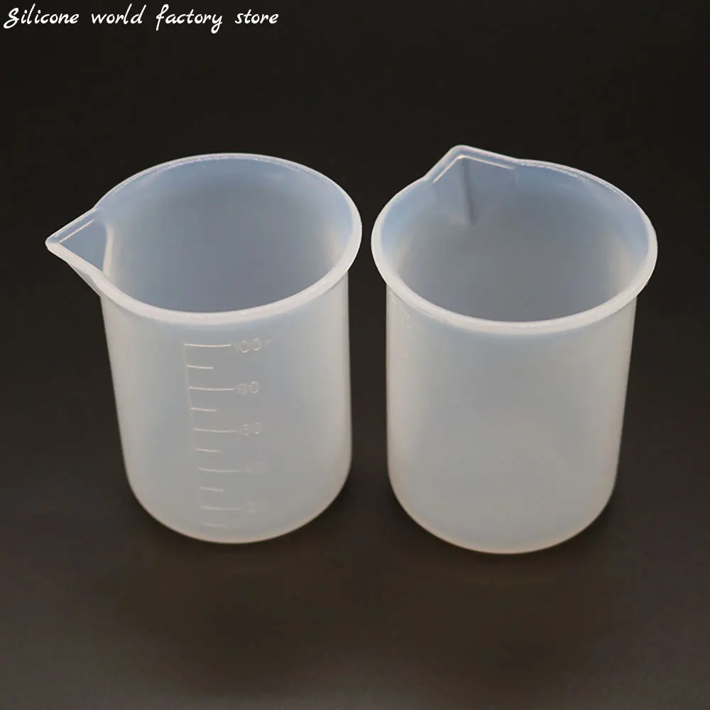 1PC 100ML Silicone Measuring Cup Non-stick Silicone Measure Cup DIY Jewelry Making Tool Epoxy Resin Cup Mixed Measure