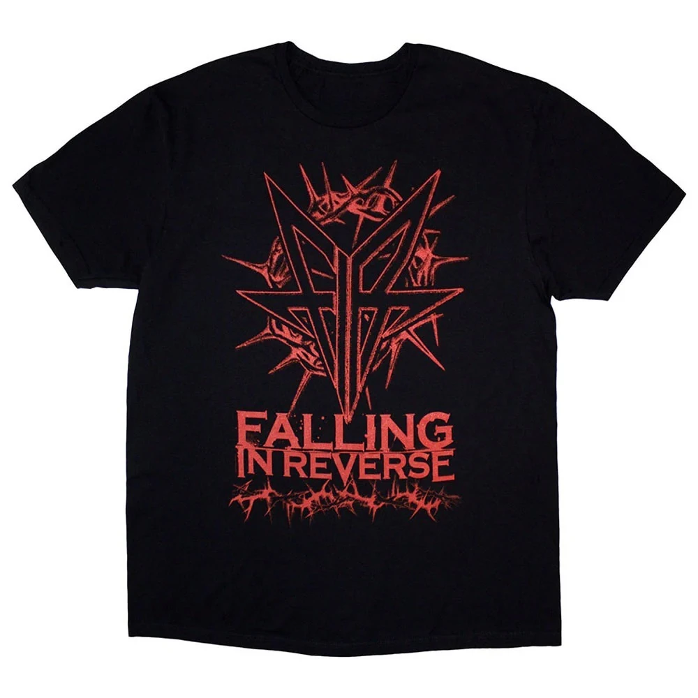 

Falling in Reverse Thorns Band Peripheral Pattern Printing Summer Luxury Brand Cotton Men's and Women's T-Shirts Short Sleeves