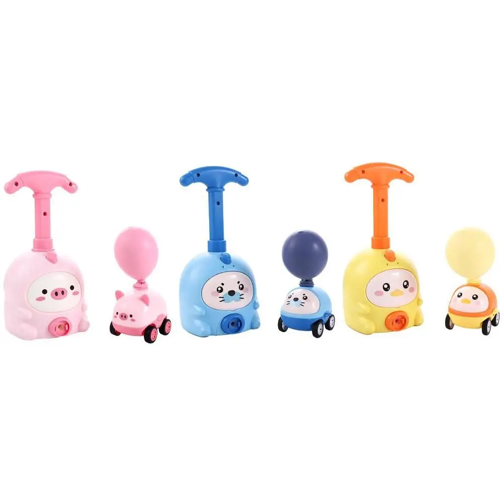 Car Tower Design Balloon Launcher Toy Air Propulsion System Balloon Launch Playset Science Toys Duck Scientific Toy Playset