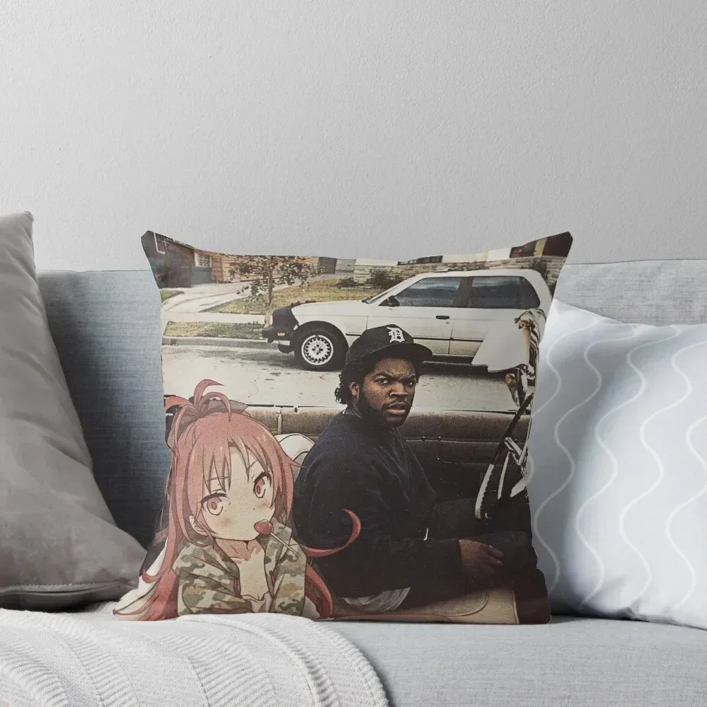 Waifuz n the Hood feat Kyoko Sakura Throw Pillow christmas cushions covers Pillow Decor Pillowcase Cushion pillow