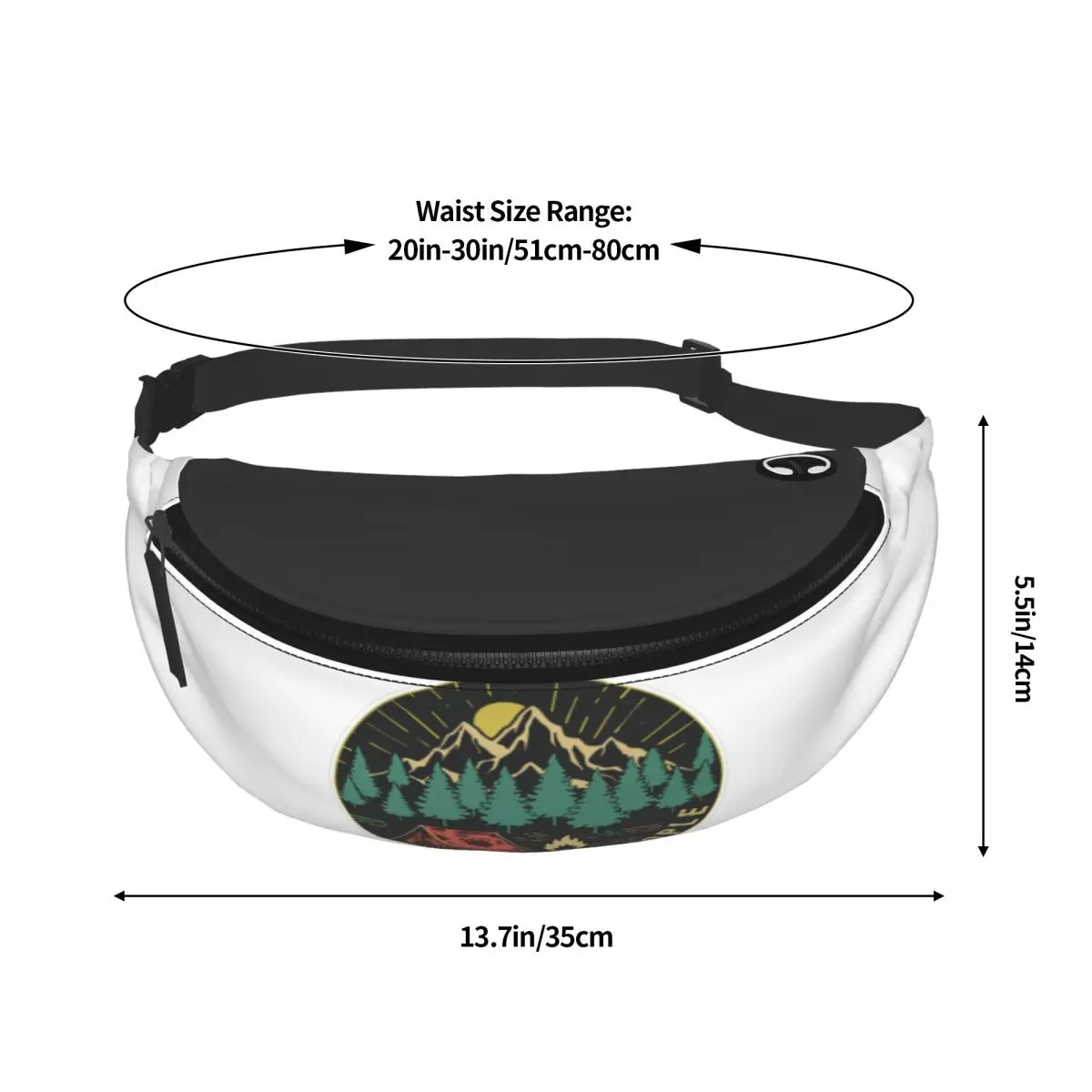 Ik Haat Mensen Camping Fanny Pack Vrouwen Mannen Custom Avontuur Wandelen Crossbody Heuptas Voor Fietsen Camping Telefoon Geld Zakje