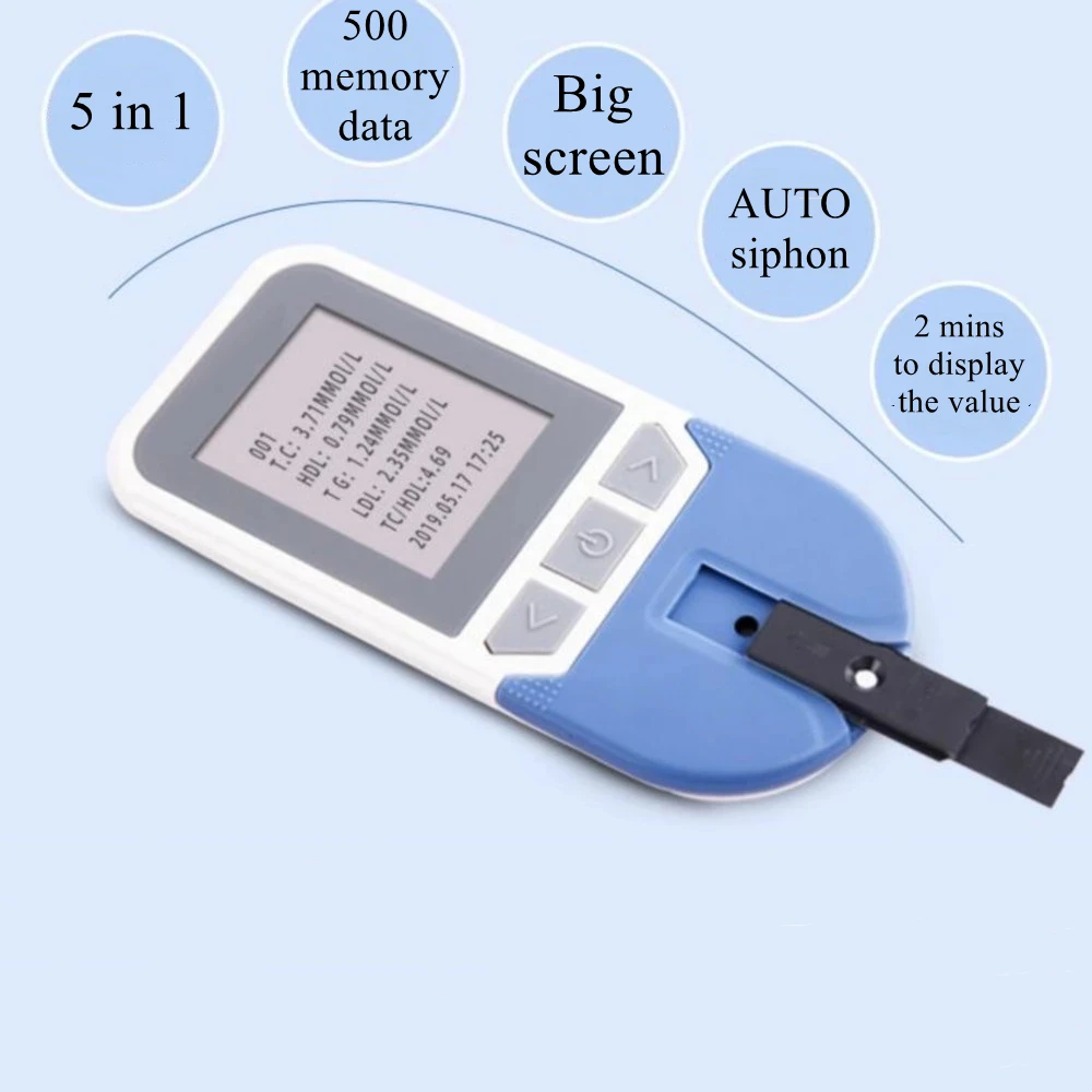 ZEALSON 4-in-1 Lipid Tester Total Cholesterol TC Triglycerides TG High and Low Density Lipoprotein HDL Profiler System Monitor