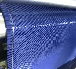 Real all Kevlar Aramid fiber Fabric 3K 240gsm Blue 40