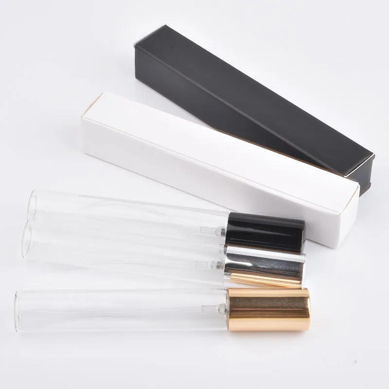 50Pcs/Lot 15ml Clear Thin Glass Spray Bottle Sample Bottle Wholesale Travel Bottle Clear Thin Glass Perfume Spray