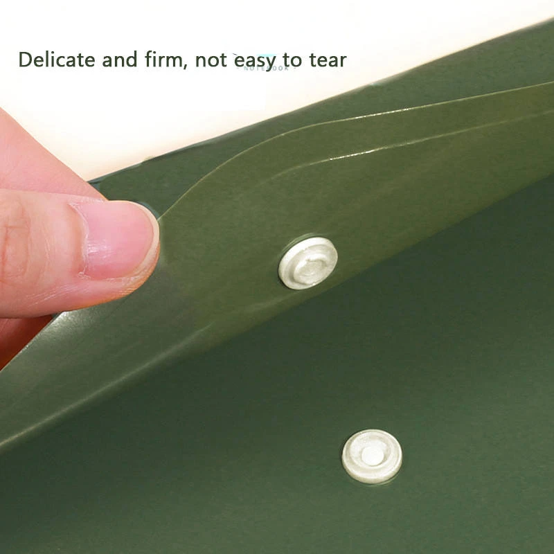 1Pc A4 portadocumenti bottone a pressione PV File Bag ispessimento Desk Organizer Storage Bag astuccio cartelle documenti cancelleria per studenti