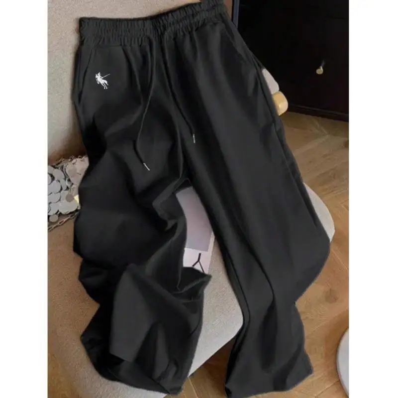 

New Z 25278 Casual Embroidered Straight Leg Pure Color Pants Versatile Comfortable Leisure Trousers for Men Ciwalk Vintage