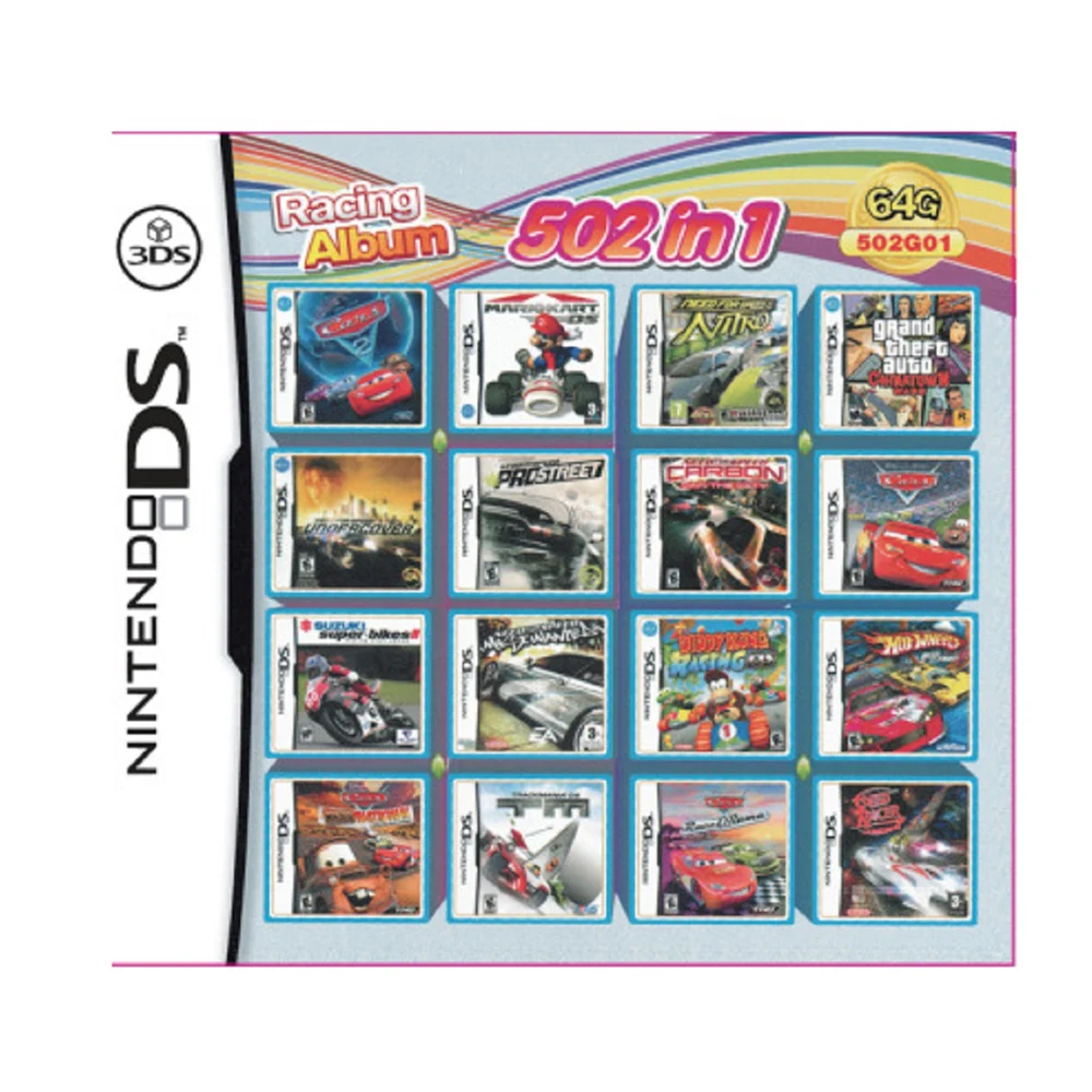 482 In 1 Compilation DS NDS 3DS 3DS NDSL Game Cartridge Card Video Game Handheld Player