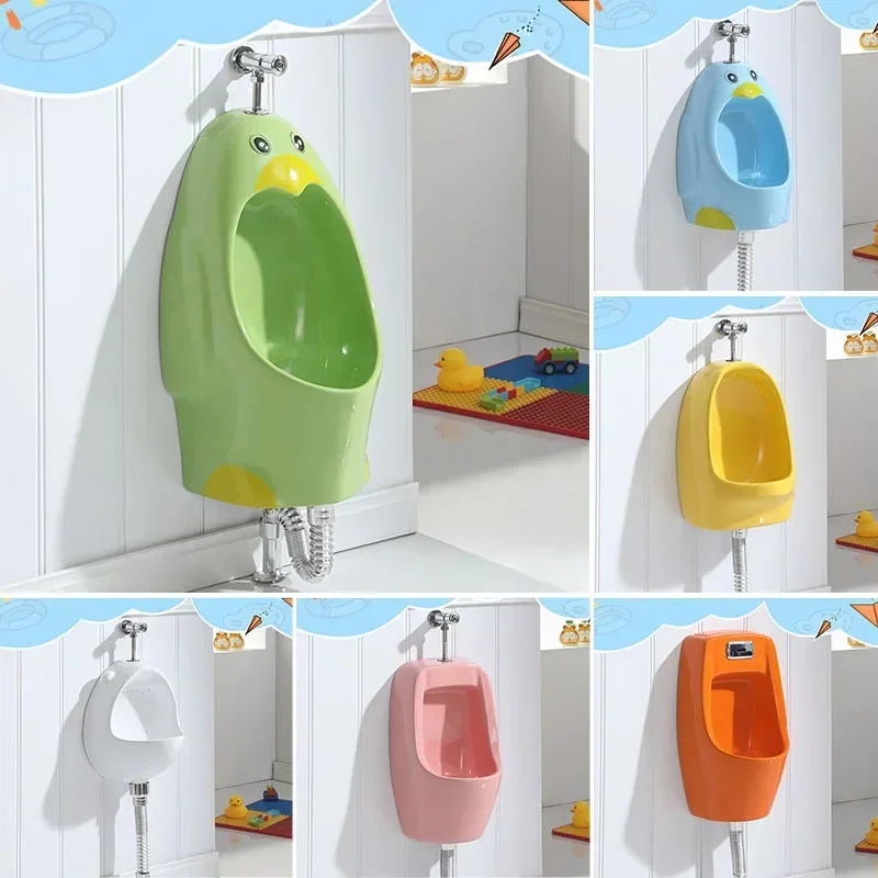 

Kindergarten Children's Colorful Urine Cup Ceramic Boys Hanging Stool Standing Induction Urinal Children