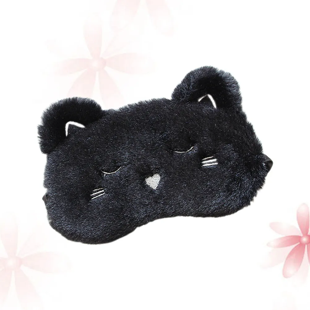 1Pcs Cartoon Sleeping Eye Mask Cat Design Stretchy Sleeping Blindfold Comfortable Eye Shade for Travel Napping Meditation Shift