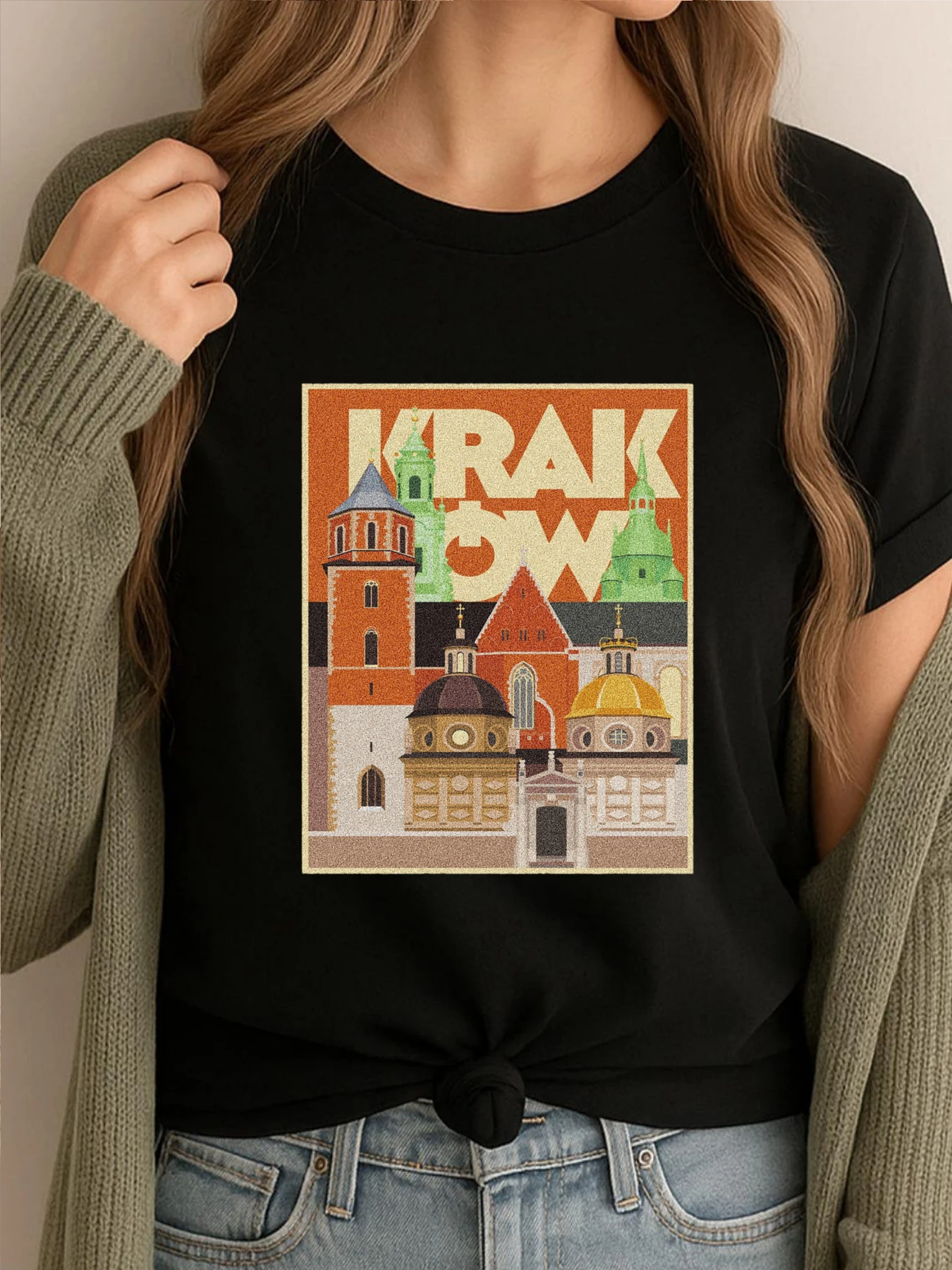 

Newest Printed Tees Krakow City Poland Graphic Tees Anime T Shirt For Women Casual Fashion Streetwear Clothes