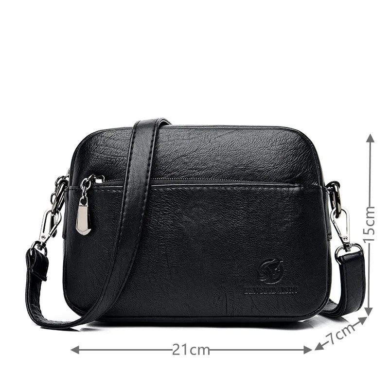 Lady Fashion Women Crossbody Bag for Lady Pockets Capacity Shoulder Bag Handbag Female PU Leather Mini Messenger Purse