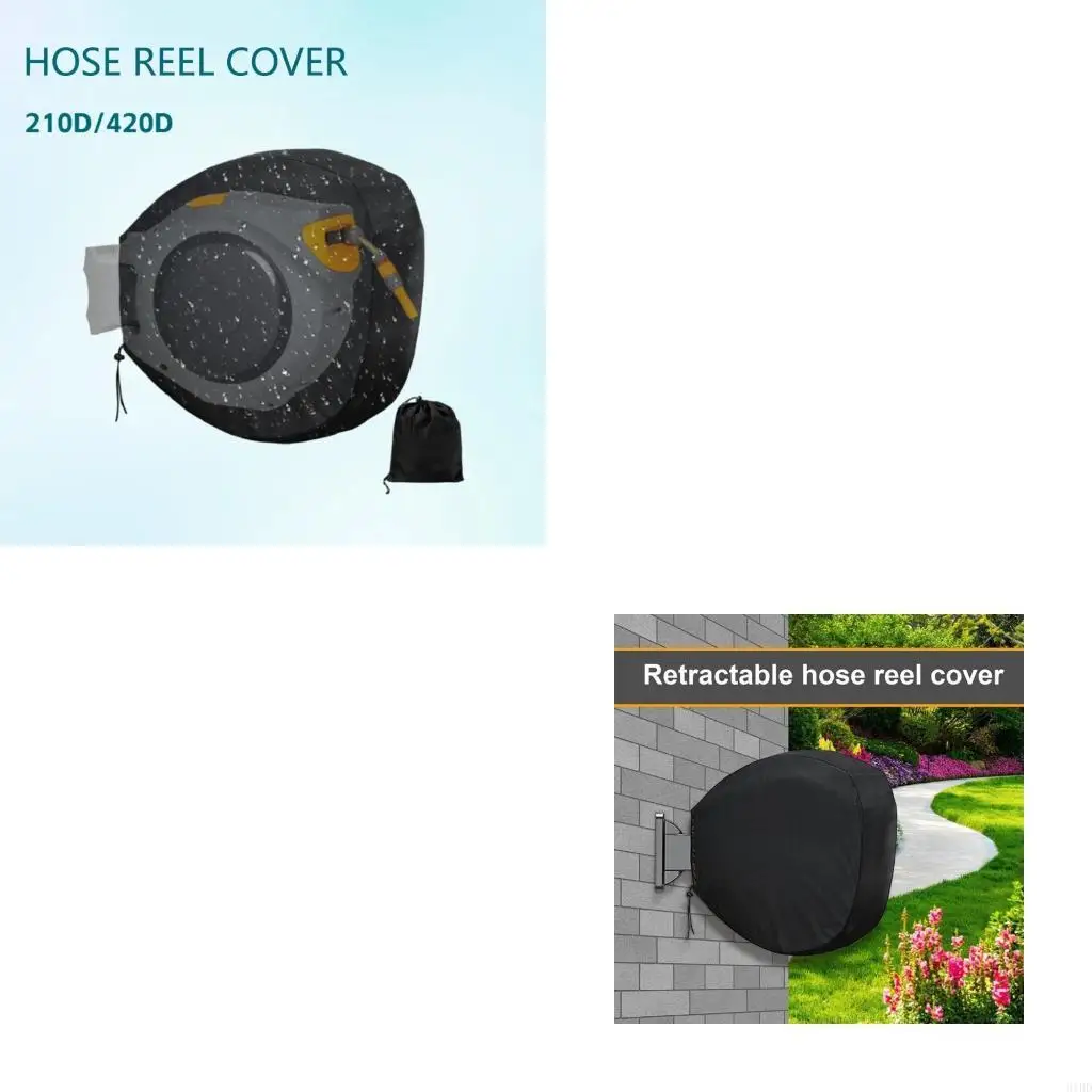Tear Resistant Wall Mounted Hose Cover Outdoor Use Thickened Fabric 420D Waterproof Designs Hose Storage