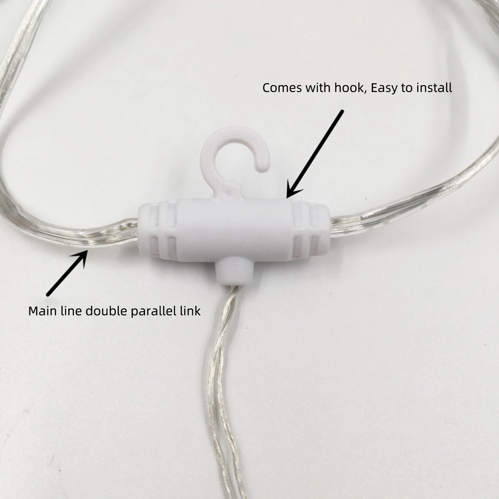 Curtain Lights LED Window Curtain String Light USB Powered Fairy Lights For Wedding Party Bedroom Christmas Decorations