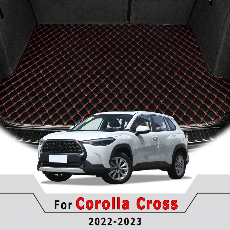 Car Trunk Mats For Toyota Corolla Cross 2022 2023 Cargo Liner Carpets Auto Interior Accessories Covers Parts Waterproof Pads