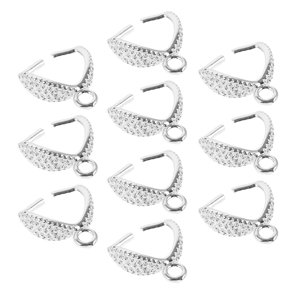 

10Pcs Copper Pinch Bails DIY Jewelry Connectors for Bracelets Necklaces Custom Pendant Clasps Metal Charm Buckles