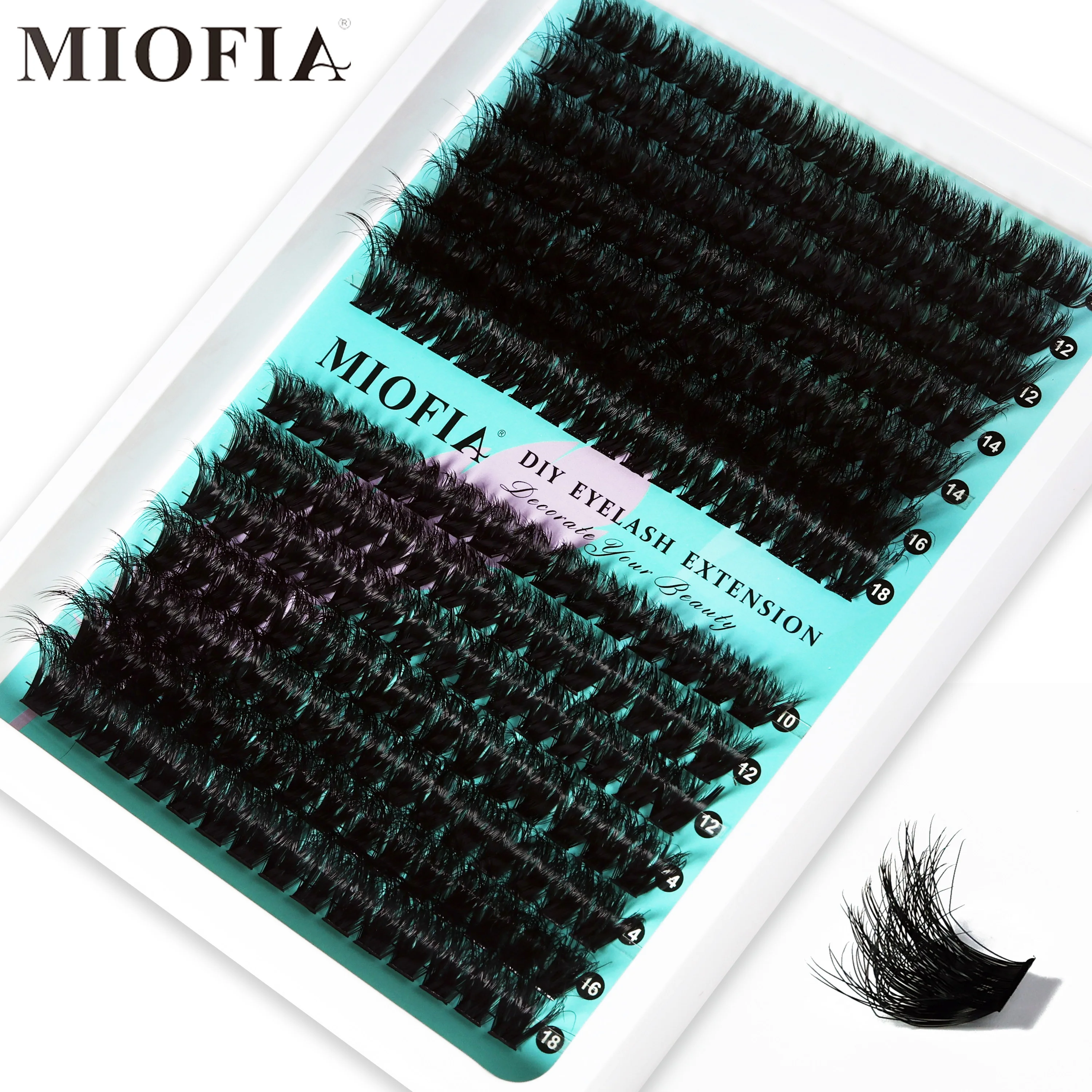 MIOFIA 5D Flauschige Cluster-Wimpern 30D-150D Dicke Einzelwimpern-Cluster 10-18mm Natürlicher Look Wiederverwendbare DIY-Wimpernverlängerungen – Detail 5