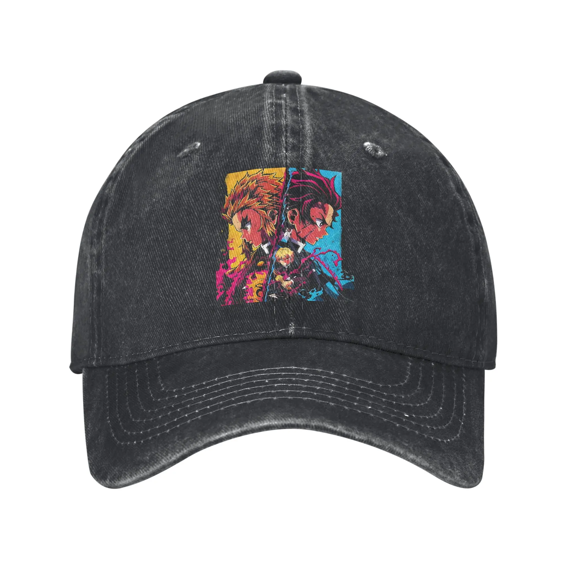 Gorras de Béisbol de Color Puro Kimetsu No Yaiba para Mujer, Visera Solar, Gorra con Visera Demon Slayer
