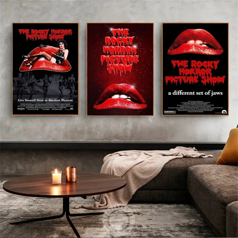 The Rocky Horror Picture Show Movie Poster 1975 Musical Comedy Horror Film Canvas Painting Print Wall Art Room Home Decoration