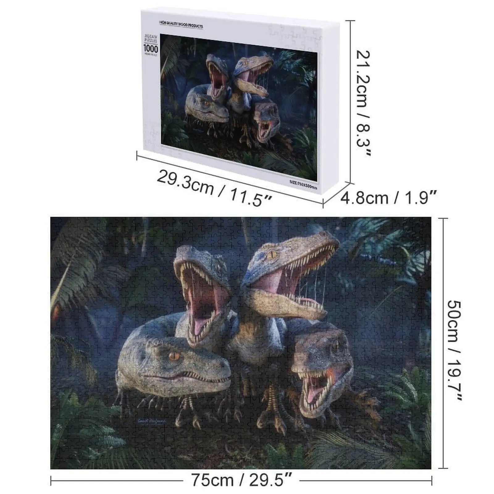 Raptor squad Jigsaw Puzzle Regalo personalizable Regalo personalizado para niños Juguete personalizado para bebé Rompecabezas con nombre de madera