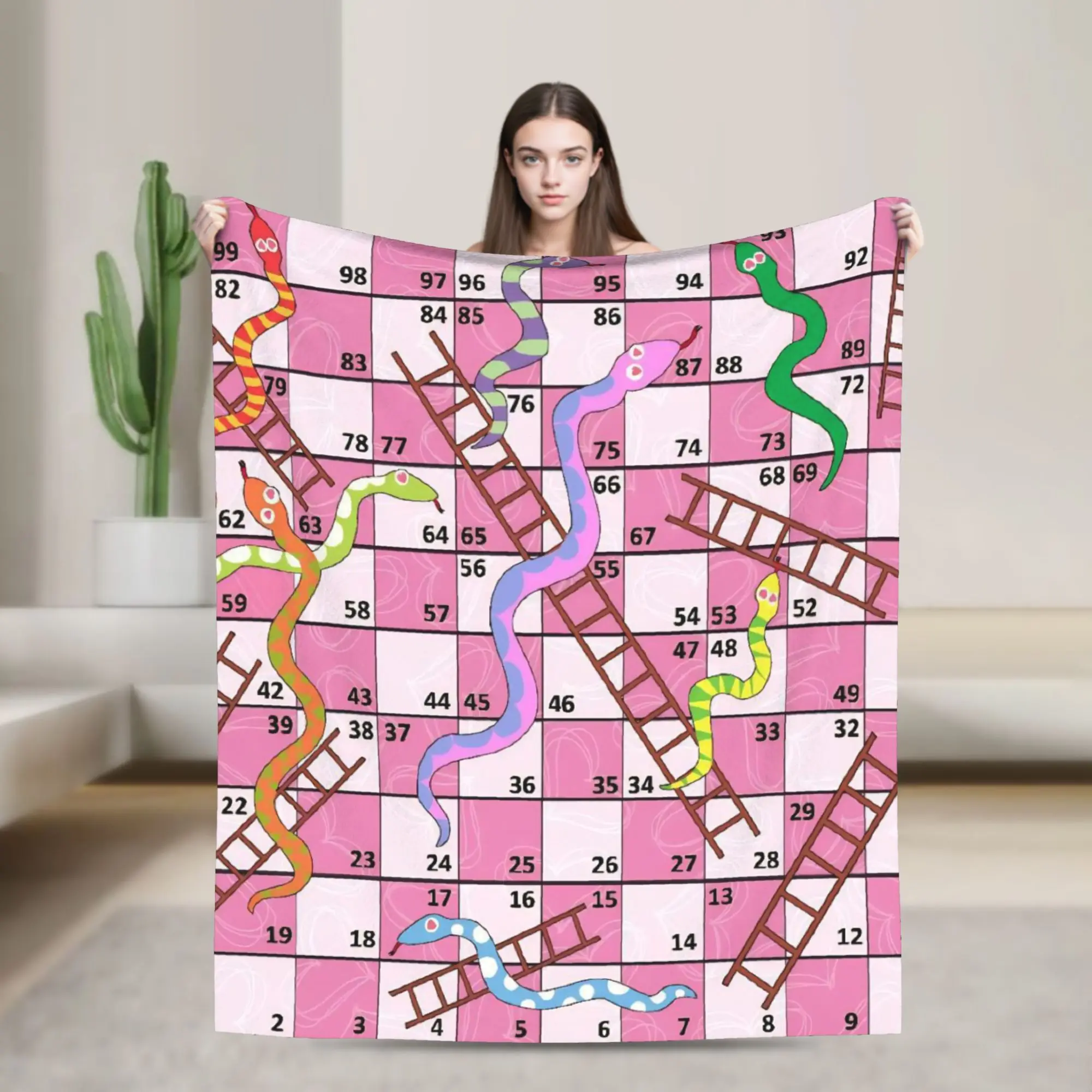 الثعابين والسلالم الفانيلا بطانية الشتاء لينة رمي بطانية للطلاب ديكور المنزل مضحك المفرش أريكة غطاء سرير