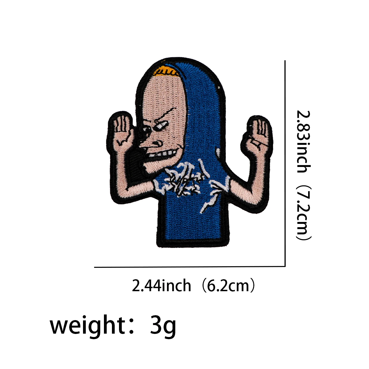 Description Picture 3 of itemCartoon Character Embroidery Patch Funny Iron On Patches For Clothing Thermoadhesive Patches On Clothes DIY Sew Badges