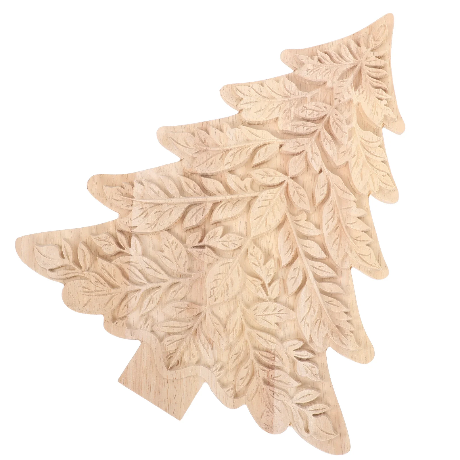 

Festive Christmas Wooden Carving Decor Unique Holiday Xmas Tree Hanging Ornament Traditional Artisan Crafted 10 Inch