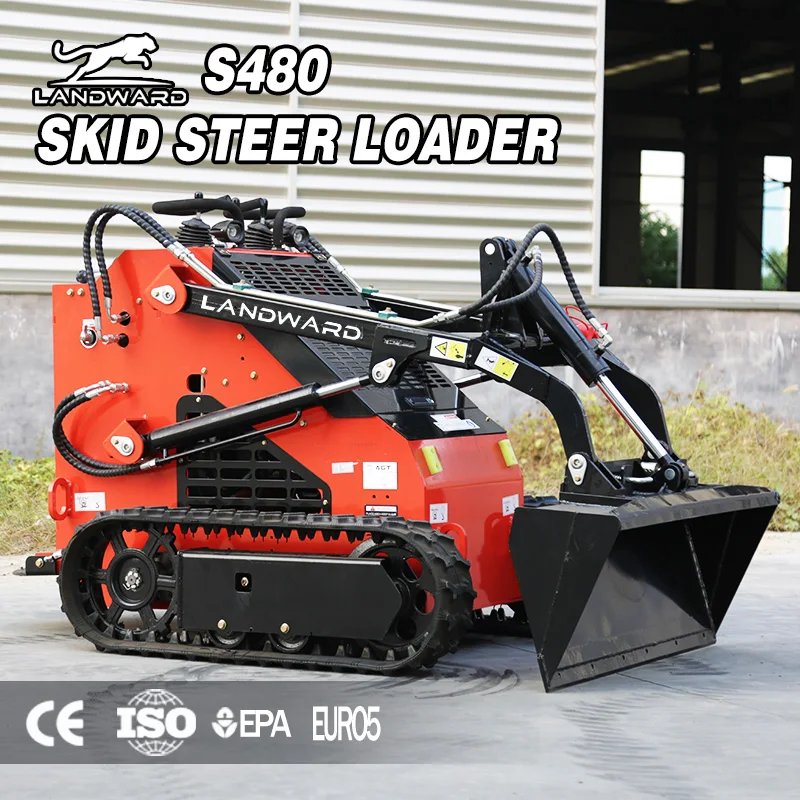 

2025 New Small Skid Steer Front End Loader With Bucket Mini Skid Steer Loader Attachment Wheel Skidsteer Customize Mini cargador