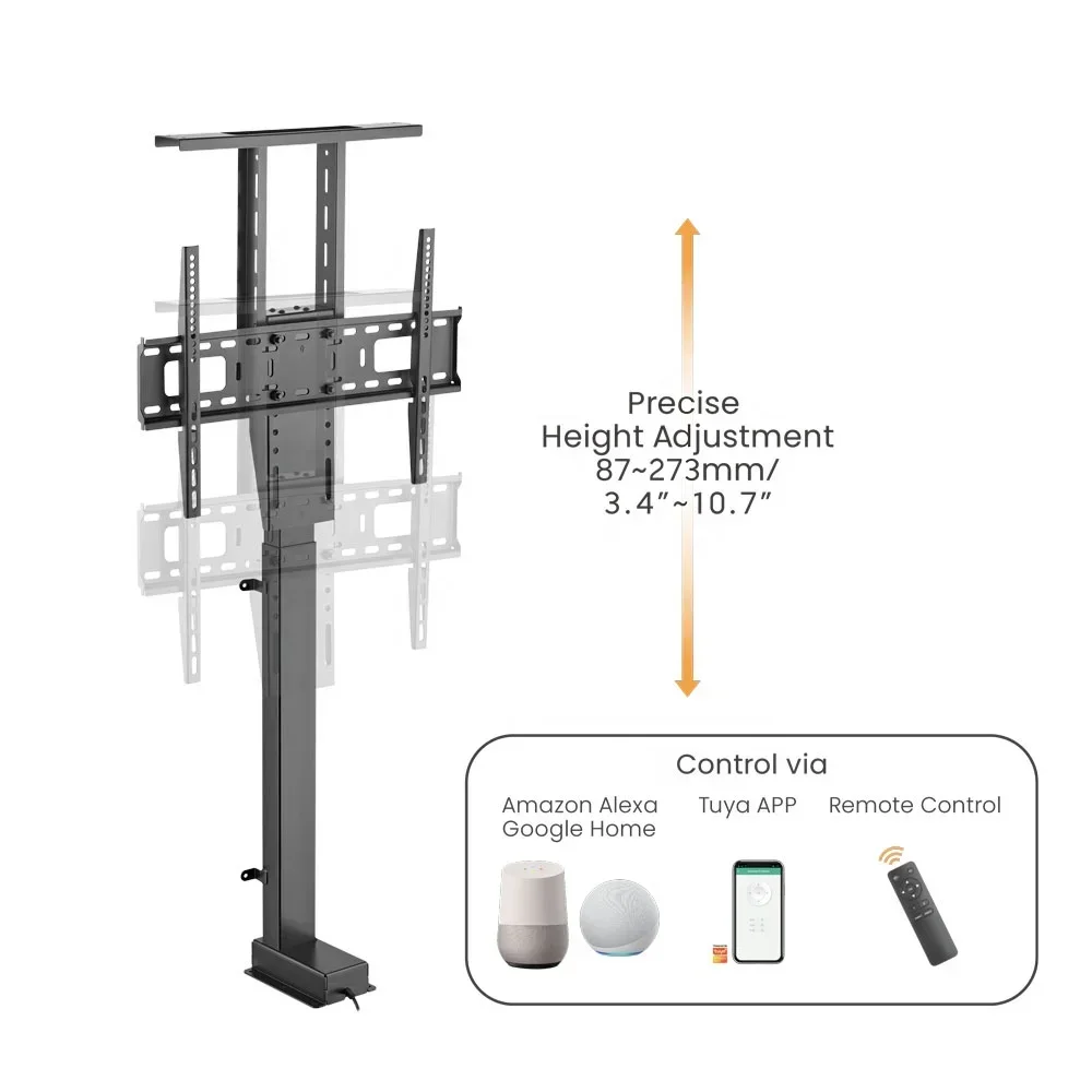 LUMI Home Office Voice Application Remote Control Automatic Lifting and Adjustable Height Large Electric TV Lifting Mechanism