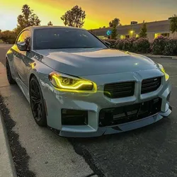 For 2022 2023 2024 BMW 2 series G42 M2 G87 DRL Multicolor LED Boards Daytime Running Lights CSL Lemon Yellow Red Blue Angel Eyes
