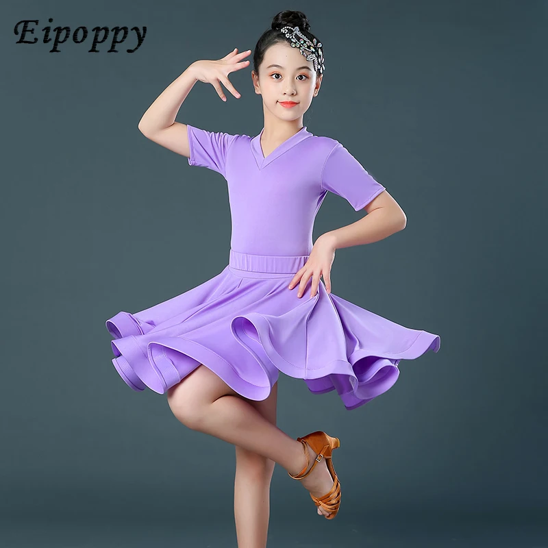 เสื้อผ้าเต้นรำละตินเด็กผู้หญิงเสื้อผ้าออกกำลังกายมีเกรด