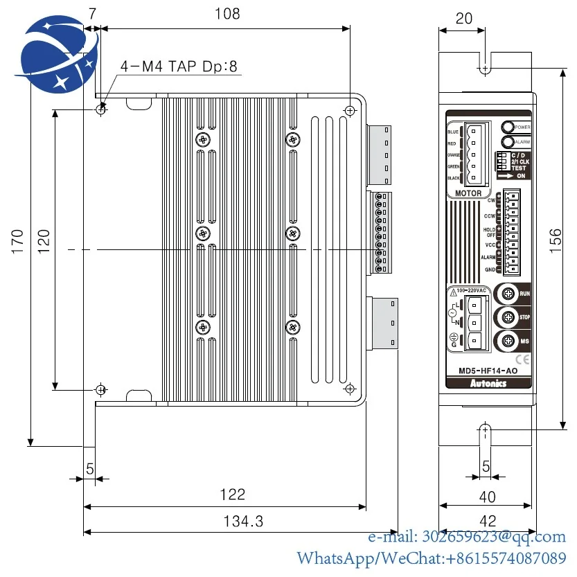 yyhc MD5-HF14-AO  Autonics 5-Phase stepping motor driver Korean   