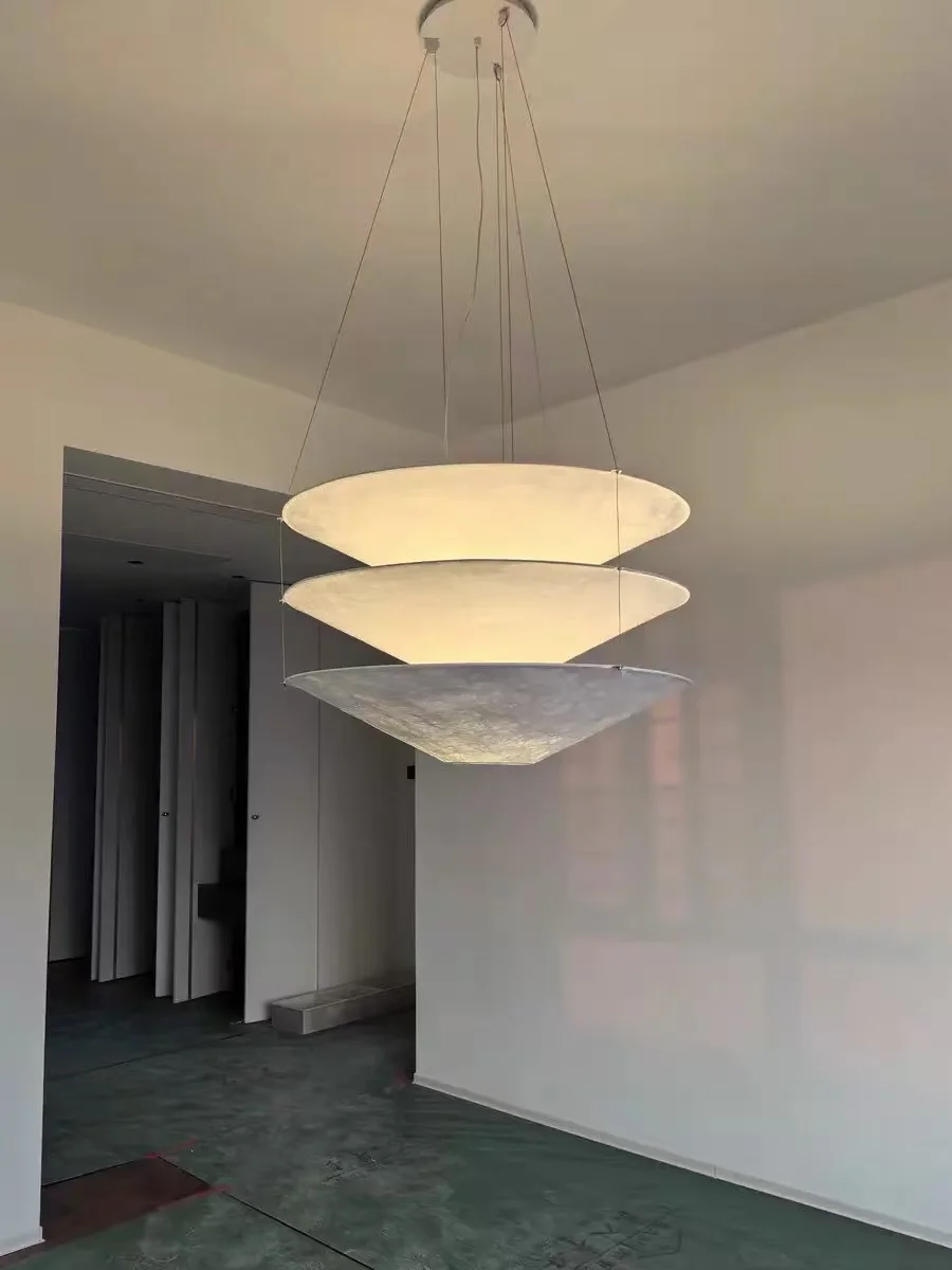 

Wabi Sabi Nordic Pendant Light Minimalist Tyvek Paper Hanging Ceiling Lamp E27 Living Room Dining Room Bedroom Bar Home Decor
