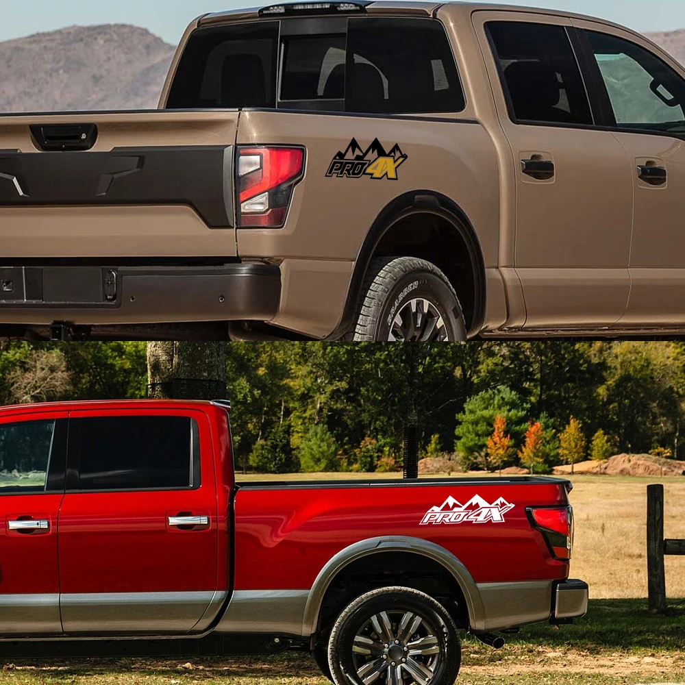 لاقط السرير الخلفي الجانب الشارات شاحنة الرسم برو 4X سيارة الفينيل ديكور ملصق غطاء لنيسان نافارا المحارب SL ST Titan Pro4X S SV