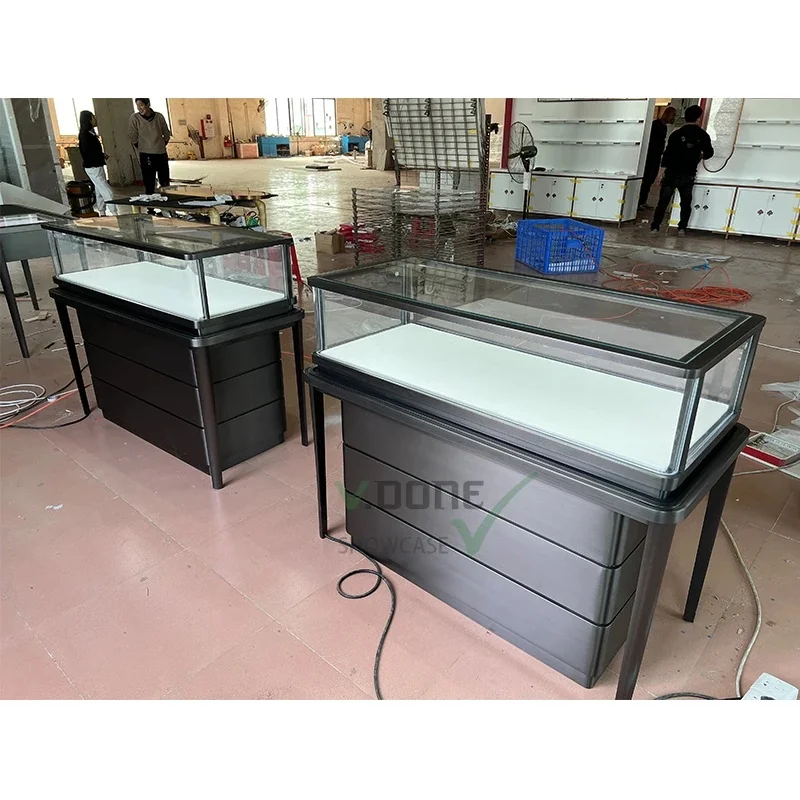 custom.Modern High End LED Jewelry Display Showcase with Customizable Options Jewelry Store Counters Interior Design-Factory