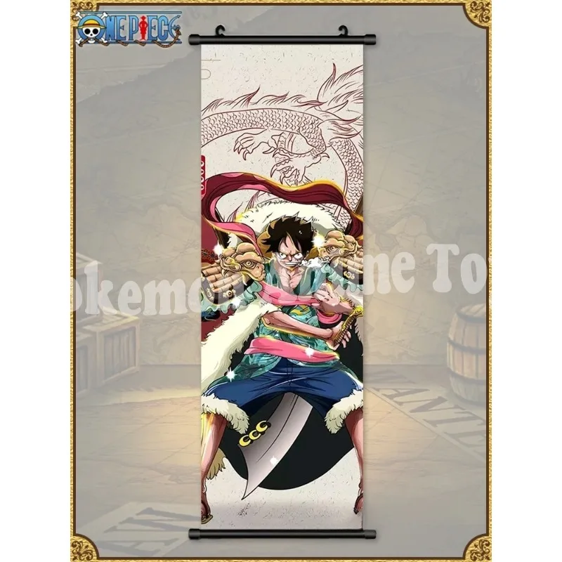 Home Decor Anime Poster Wall Art One Piece Luffy 5th Gear Painting Zoro Hanging Scroll Kaido Print Japanese Picture Poster