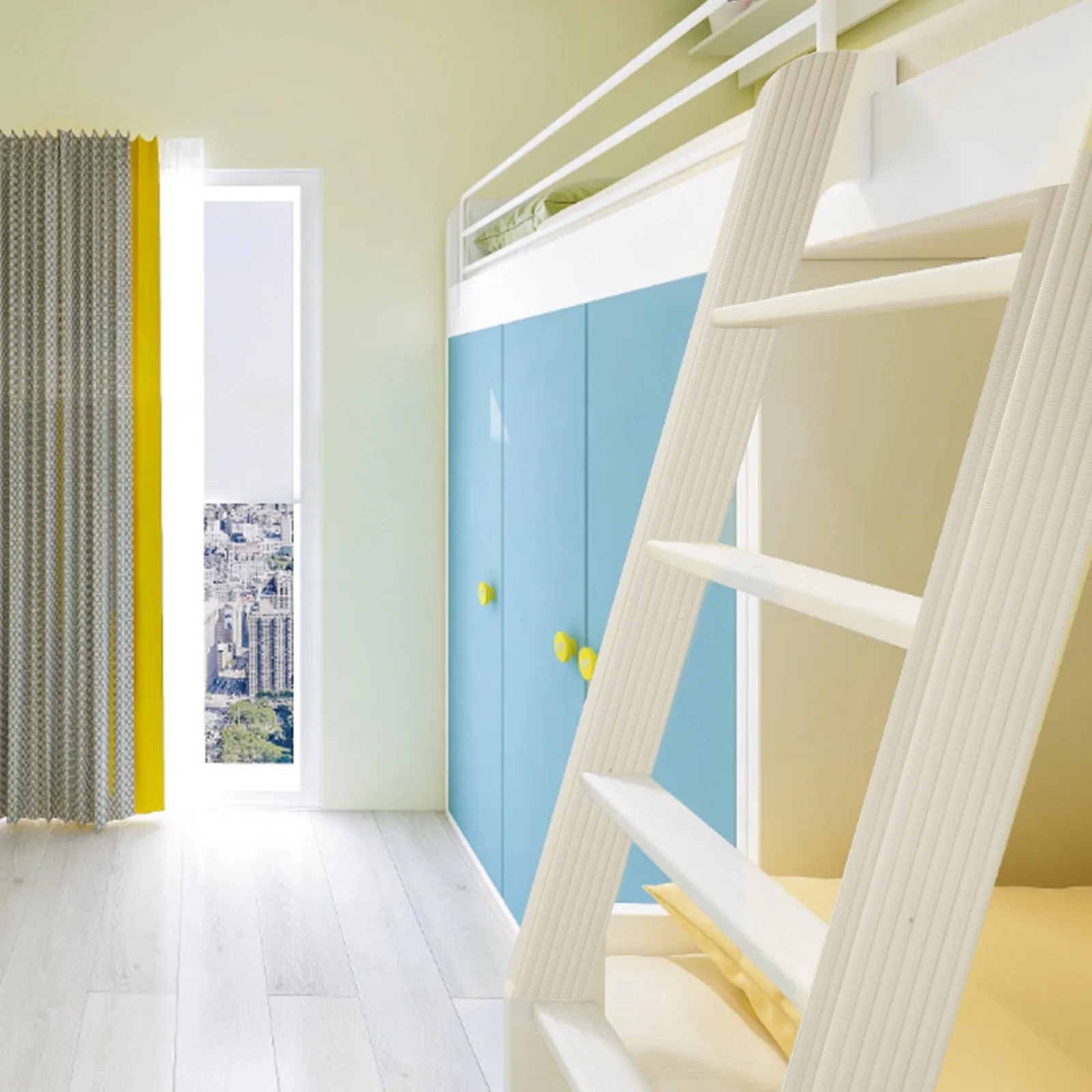 

Loft Bed Ladder Cover Pad Bunk Bed Stair Cushion Mat Self-Adhesive Non-Slip Pad for Dormitory High-Density Sponge